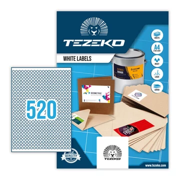 Tezeko öntapadó íves etikett címke TZ-A4-0045