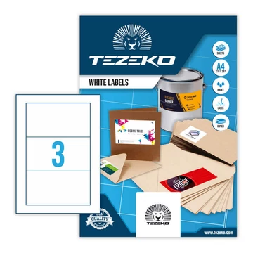 Tezeko öntapadó íves etikett címke TZ-A4-0048