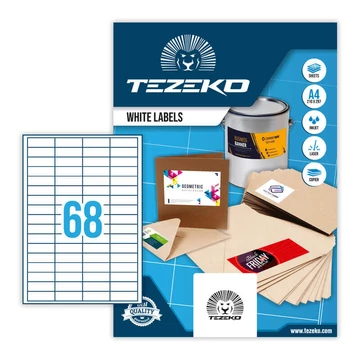 Tezeko öntapadó íves etikett címke TZ-A4-0069