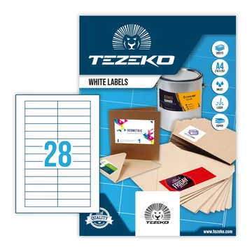 Tezeko öntapadó íves etikett címke TZ-A4-0077